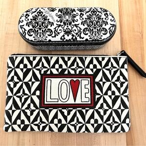 Brighton Black/White Love Pouch and Eyewear Case